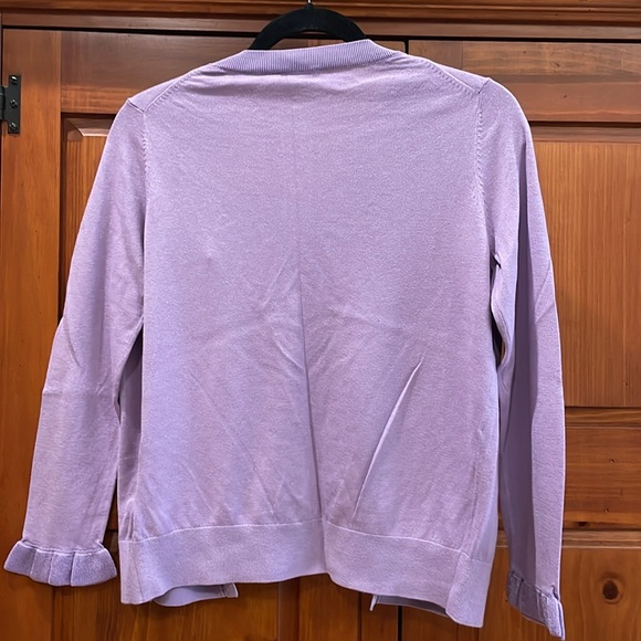 Kate Spade ruffle sleeve cardigan - Picture 3 of 6